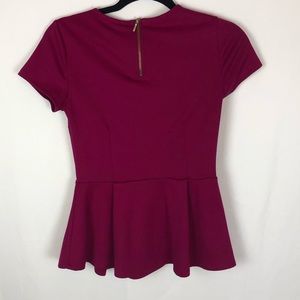 Forever 21 purple peplum top